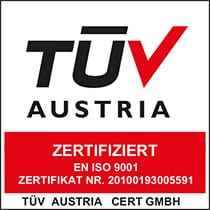 wir sind zertifiziert durch den TÜV Austria